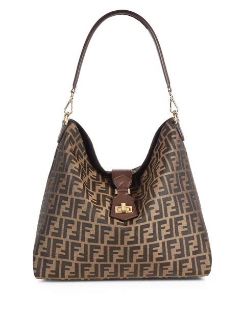 fendi zucca hobo|fendi hobo zucca handbag.